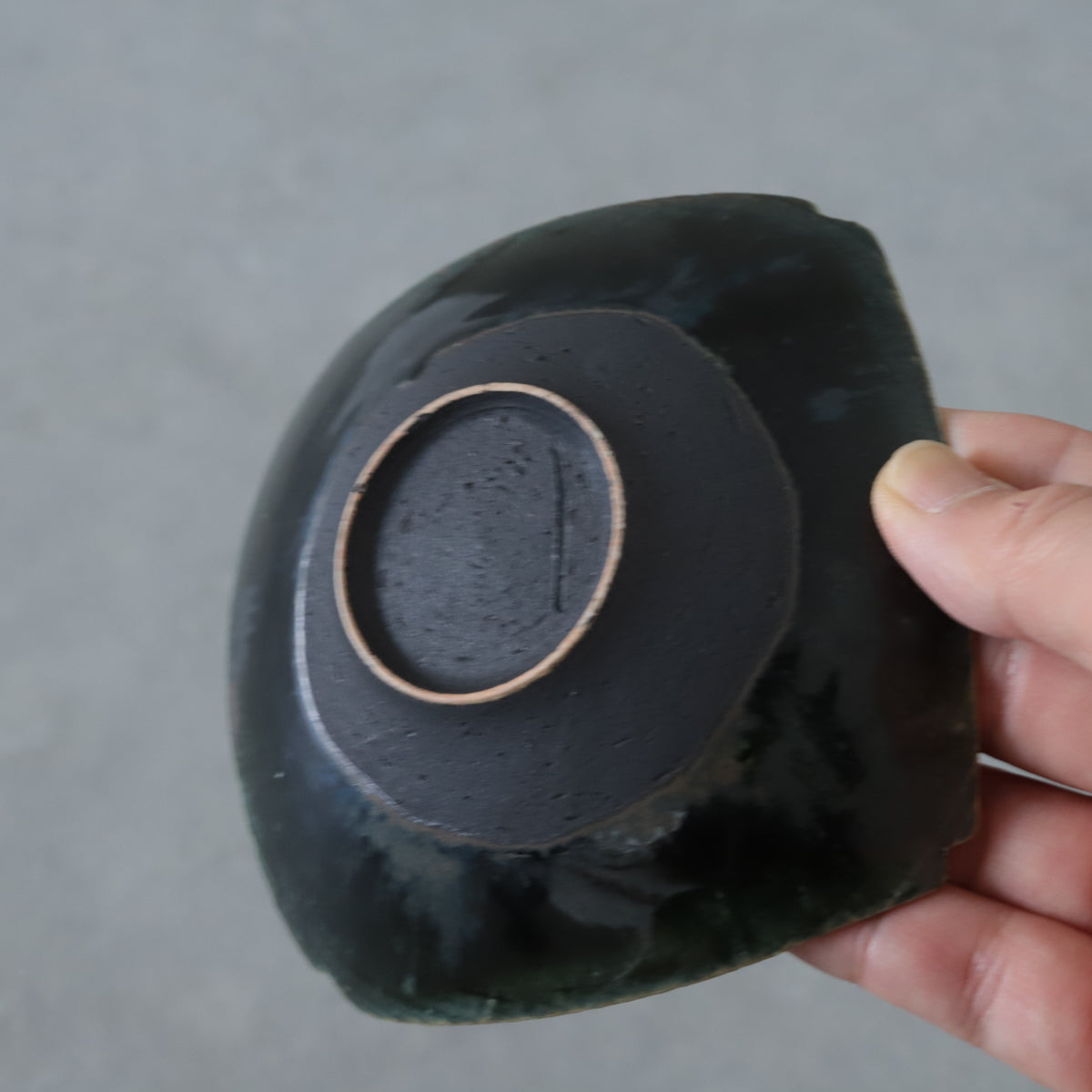 黒木泰等　2510 織部四方入隅4寸皿