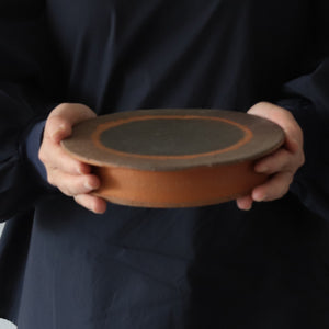 境道一　18 南蛮焼きしめ台皿