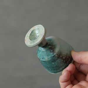 境道一　37 織部釉　馬上杯