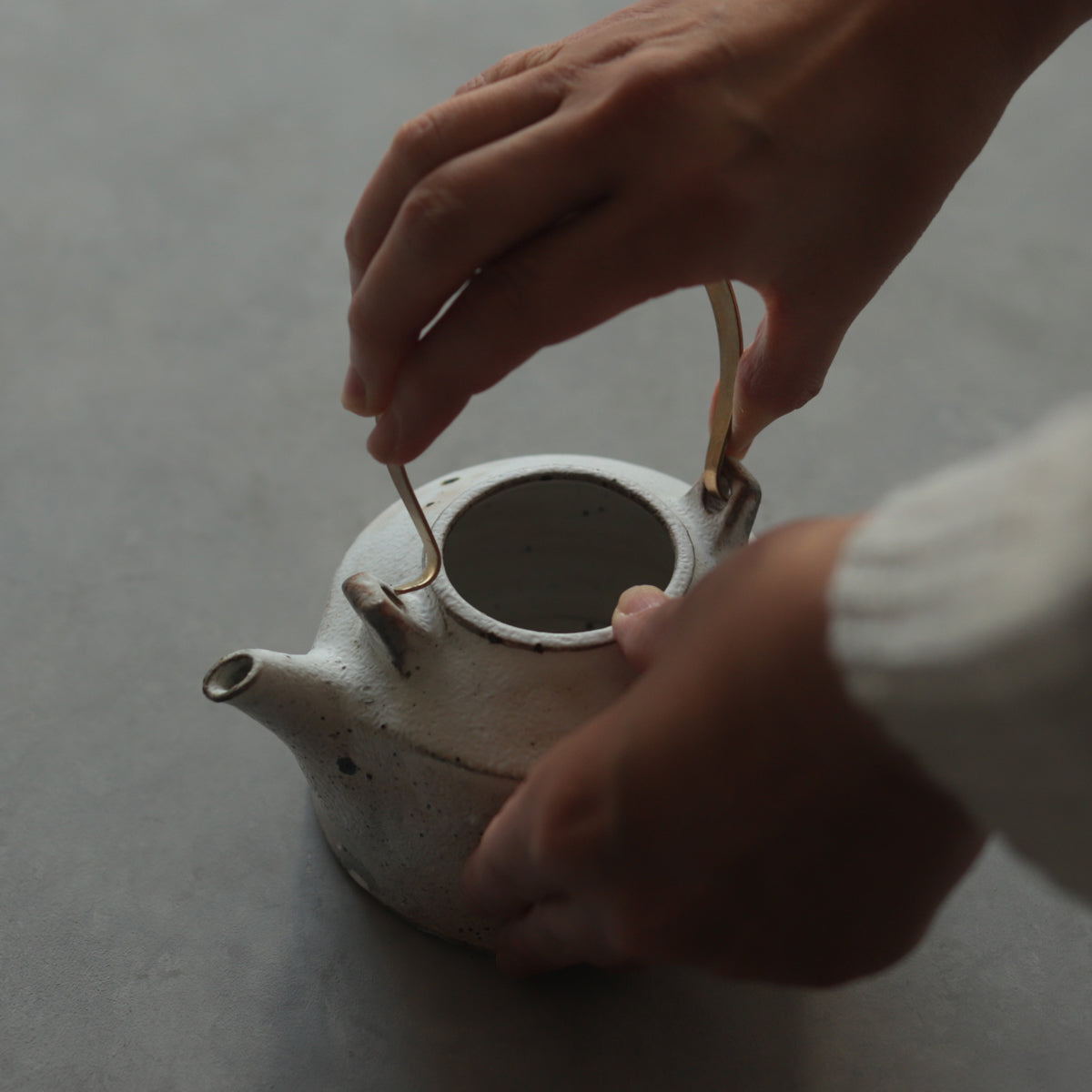境道一　粉引　酒器