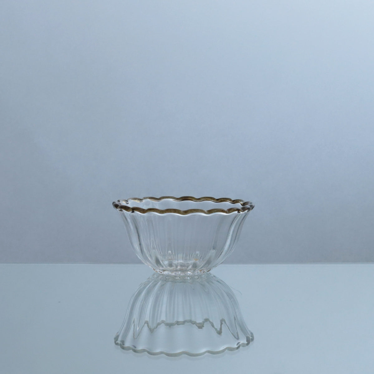 田井将博 作家物 2点セット ガラス 器 皿 ボウル 鉢 花輪モール 田井将博 2514 輪花モール鉢– かたくち屋 ほとり - 片口, etc.