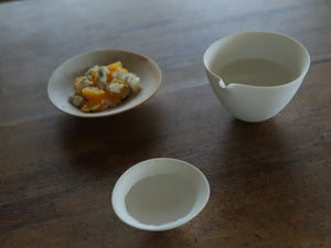 打田翠　白磁焼締片口 02